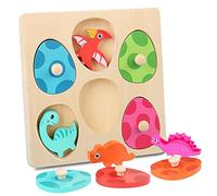 Goorder Easter Egg Basket - Wooden Dinosaur Puzzles for Toddlers 1 Year Old, Montessori Baby Toys for 2 3 4 Years Old Boys Girls, Educational Learning Toys for Baby Toddlers Easter Birthday Gifts