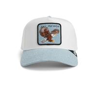 Goorin Bros. Denim Fly High CapBros. Women/Men - Trucker Cap Baseball mesh Snapback, with Peak All-Season Spring Summer Autumn Winter - One Size White