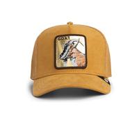 Goorin Bros. Golden Goat Metallic The Farm Trucker Cap, Brown with Embroidered Goat Patch