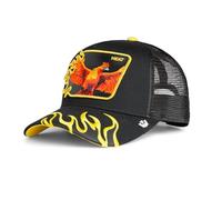 Goorin Bros. Heat Flames The Farm Trucker Cap, Black with Embroidered Phoenix Design, Mesh Back