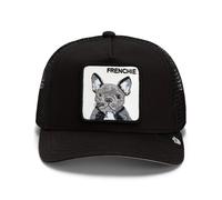 Goorin Bros Kids Trucker Cap Frenchie Mini Void Black Mesh Dog Logo 54cm
