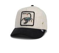 Goorin Bros. Lethal Linen CapBros. Women/Men/Snapback - Curved Brim Cap Baseball Trucker Snapback, with Peak, Peak All-Season Spring Summer Autumn Winter - One Size Black-Beige