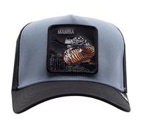 Goorin Bros. Limited Edition Mamba Unisex Slate Trucker Hat Fabric Baseball Cap Adjustable Snap Closure, Cobra Patch, Blue Grey