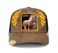 Goorin Bros. OG Trucker Cap Horse Coffee Base Cap Green Underside Brown