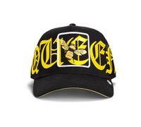 Goorin Bros. Old English Queen Trucker Cap Void Black Basecap Mesh Bee Print