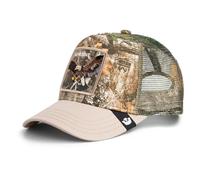 Goorin Bros. Represent Eagle Trucker Cap with Embroidered Eagle Patch, Edge Camo, Breathable Mesh