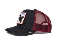 Goorin Bros. The Farm Adjustable Snapback Mesh Trucker Hat, Navy/Red (Freedom Eagle), One Size