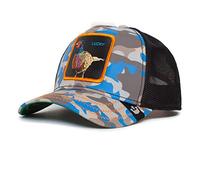 Goorin Bros. The Farm Kablamo Camo Collection Unisex Adjustable Trucker Cap, Blue (Luck Stays Down), One Size
