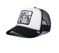 Goorin Bros. Trucker Hat Men - Mesh Baseball SnapBack Cap - The Farm, Black/White (the White Tiger), One size