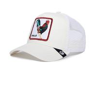 Goorin Bros. The Farm Unisex Spanish-Language Adjustable Mesh Trucker Cap, White (El Gallo), One Size