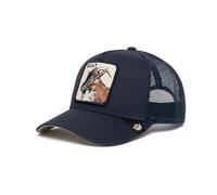Goorin Bros. The Goat Trucker Cap, Navy Blue, with Embroidered Goat Patch G.O.A.T.