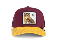 Goorin Bros. The Real Talk Owl Trucker Cap Desire/Beam Maroon Red Yellow Owl