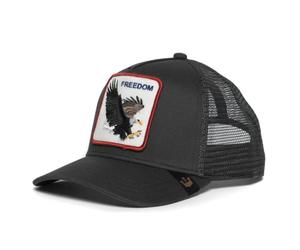 Goorin Bros. Trucker Hat Men - Mesh Baseball Snapback Cap - The Farm, Black Eagle, Medium