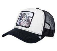 Goorin Bros. Trucker Hat Men - Mesh Baseball SnapBack Cap - The Farm, Black/White (the White Tiger), One size