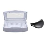 Goorvoucs 1 Pcs Nail Sterilizer Tray Disinfection Pedicure Manicure Box Tool & 1 Pcs Hair Spa Salon Wash Neck Rest Bowl Neck Tools