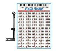 Goorvoucs 1 Pcs Piano Chords Chart Key Music Image Exercise Poster Chart & 1 Pcs Adjustable Desktop Microphone Stand