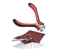 Goorvoucs 1 Set Guitar Bridge Saddle Nut Files Set & 1 Set Guitar Fret Puller Protect Fretboard Steel Plate Kit