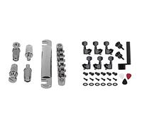Goorvoucs 1 Set Tune-O- Bridge Tailpiece Tail for LP with 1 Set String Tuning Pegs Keys 3 Left 3 Right Heads Knobs