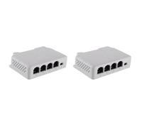 Goorvoucs 1 to 3 Port PoE Extender Passive Cascadable IEEE802.3Af for IP Port Transmission Extender for POE Switch NVR IP (2Pcs)
