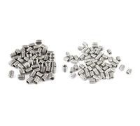 Goorvoucs 100Pcs Stainless Steel Hex Socket Set: 50Pcs M2.5 X 3Mm Headless Cup Point Grub Screws & 50Pcs M3X4Mm Cap Point Grub Screws
