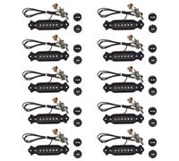 Goorvoucs 10X Pre-Wired 6-String Single Coil Pickup Harness with Volume & Tone Pots for Electric