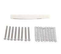 Goorvoucs 1pcs Saddle Bridge Bone Bone Guitar Saddle & 8Pcs M3X30MM Electric Guitar Humbucker Pickup Screw and Springs - Silver
