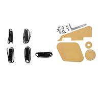 Goorvoucs 1Set Cream Pickguard/Cavity/Switch Covers/Pickup Selector Plate & 5x Dual Hot Rail Humbucker Guitar Neck Pickup