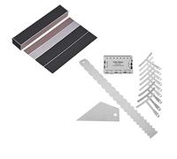 Goorvoucs 1x Guitar Fret Leveling Files Bass Guitar Leveler with 4 Grit Papers & 1set Notched Straight Edge Guitar Luthiers Tool