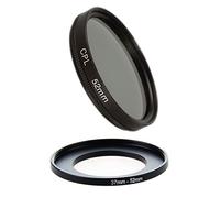 Goorvoucs 2 Pcs Accessories: 1 Pcs Camera Lens Filter Step Up Ring 37Mm to 52Mm Adapter & 1 Pcs 52Mm Circular Polarising Filter, for 650D 700D