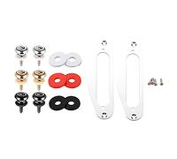 Goorvoucs 2 Pcs Guitar Pickup Frame Mounting Ring with 3 Pair Guitar Strap Buttons End Pins and 3 Pair Rubber Guitar Strap Blocks