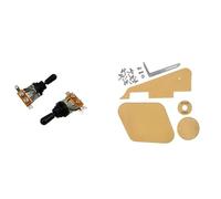 Goorvoucs 2 Pcs Metric 3 Way Short Straight Guitar Toggle Switch & 1 Set Switch Covers Pickup Selector Plate Bracket Screw
