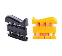 Goorvoucs 2 Pcs Recovery Rehabilitation Finger Muscle Grip Strength Training Gym Tool Arm Piano Exerciser, Black & Orange