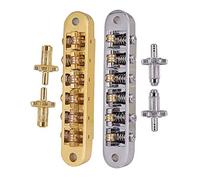 Goorvoucs 2 Pcs Tune-O- Electric Roller Saddle Bridge Lp Electric Guitar Bridge From Korea Gold & Silver