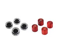 Goorvoucs 2 Set Knob Electric Guitar Tone Volume Control Knob, Redwood & Plastic