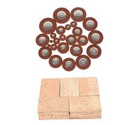 Goorvoucs 25 Pcs Professional Leather Tenor Saxophone Pads & 50 Pcs Saxophone Neck Cork