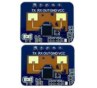 Goorvoucs 2Pcs HLK-LD2410C 24G Human Presence Sensor BT Function App Radar Sensing Module FMCW Millimeter Wave Motion Detection