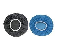 Goorvoucs 2Pcs Household Waterproof Shower Cap, Swimming Cap, Hotel Elastic Shower Cap Hair Set (&Black)