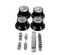 Goorvoucs 2Set Accessories: 1Set Guitar Knobs 2 Volumes and 2 Tones Top Hat Bell & 1Set Guitar Tune-O- Bridge Tailpiece Tail