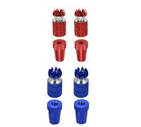 Goorvoucs 2set Aluminum RC Transmitter Stick Ends Controller Thumb Rocker M3 Thread for TX Futaba / / Red & Blue