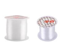 Goorvoucs 2x 0.3mm / 0.2mm Diameter Clear Nylon Fish Fishing Line Spool Beading String