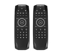 Goorvoucs 2X Bluetooth 5.0 Mini Keyboard G7BTS Gyroscope Backlit IR Learning Air Mouse Remote Control for Smart TV Box Laptop