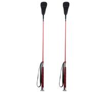 Goorvoucs 2X Horse Whip PC Fiber Leather Riding Whip Horse Racing Whip Obstacle Whip Cavalier Whip Equestrian Supplies Whip Red