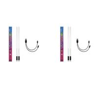 Goorvoucs 2X LED Light Emitting Drumsticks 15 Colour Gradient USB Rechargeable+Switch Electronic Drumsticks for Stage Performance