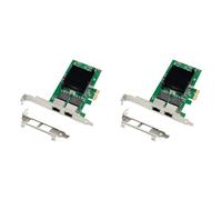 Goorvoucs 2X PCIE X1 82575EB Gigabit Server Network Card PCIE Ethernet Network Card Dual Electrical Ports RJ45 Ethernet Adapter