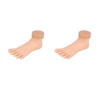 Goorvoucs 2X Practice Foot Model Flexible Movable Soft Fake Foot Tool for Nail Art Train