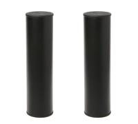 Goorvoucs 2X Professional Stainless Steel Cylinder Sand Shaker Rhythm Musical Instruments Percussion for Band Accompaniment,Black