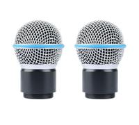 Goorvoucs 2X Replacement Wireless Handheld Microphone Grille Capsule for BETA58 SM58 PG24 Wireless Microphone