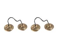 Goorvoucs 2X Tibetan Cymbals Bells 6.5 cm Chime Bells, Yoga Bell for Percussion Instrument
