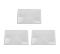 Goorvoucs 3pcs 3 X Magnifier Magnification Magnifying Fresnel Pocket Credit Card Size Transparent Magnifying Glass