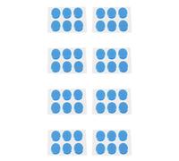 Goorvoucs 48pcs Snare Drum Mute Pad Drum Damper Gel Pads Snare Drum Muffler Mute Transparent Percussion(Blue)